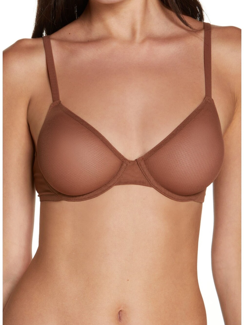 Skims Mesh Underwire Bra in the shade Sienna 38A